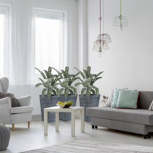 English Elm Outsunny Set Of 3 Stylish Tall Planters - Uv-Resistant, Self-Draining Flower Pots For Indoor & Outdoor W2225P174482-GIGA