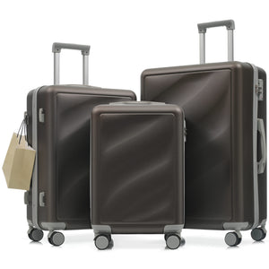 English Elm Luggage 3 Piece Hardshell Abs Set with Spinner Wheels Tsa Lock Travel Ready N730P304620Q