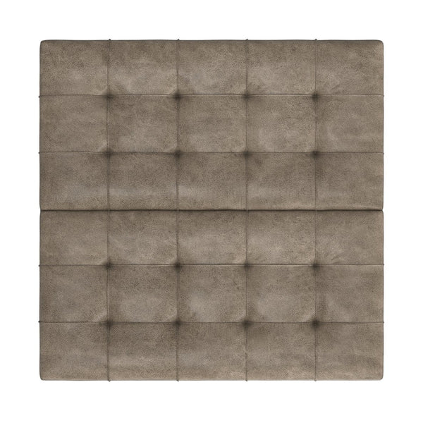 English Elm Harrison Tufted Faux Leather Storage Ottoman with Lift Top for Living Room Use B136P439027