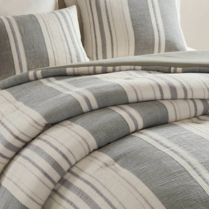 English Elm 3PCS King Comforter Set – Plush Washed Microfiber Comforter & Shams, Hypoallergenic 100% Poly Fill Luxury Grey 23.03 L x 21.46 W x 14.17 H B035P341115