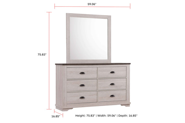 English Elm 1pc Contemporary Tall Chest with Faux Marble Top and Four Drawers for Elegant Bedroom Storage Beige+Grey 62.01 L x 19.8 W x 39.06 H B2741P337033