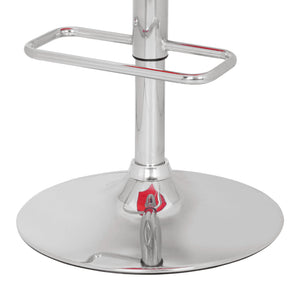 English Elm Red Red and Chrome Adjustable Swivel Stool with Gas Lift 360° Swivel Low Back Support, 35.5" H B062P186418