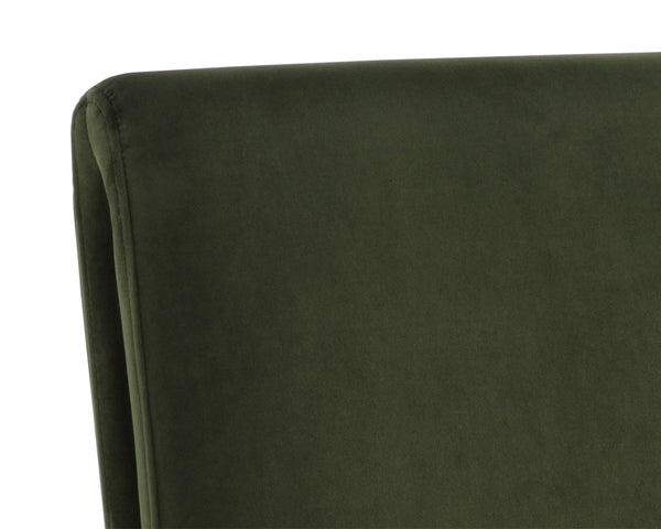 Sunpan Cascata Dining Chair - Modern Elegance with Intriguing Silhouette for Your Stylish Dining Space Moss Green