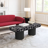 Botoia Bench Black & White 110183 Zuo Modern