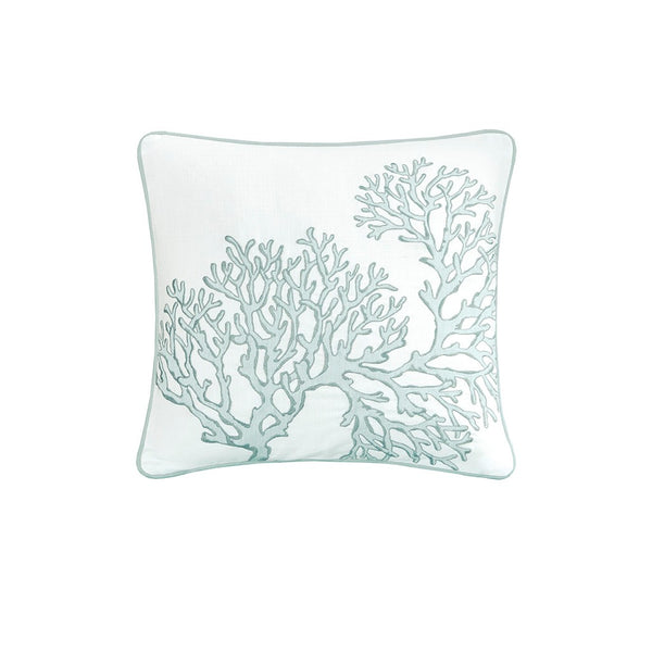 English Elm 4 Harbor House Seaside Cotton Percale Reversible Quilt Set with Embroidered Starfish and Shells, Full/Queen Aqua 20.87 L x 16.93 W x 10.24 H B03595790