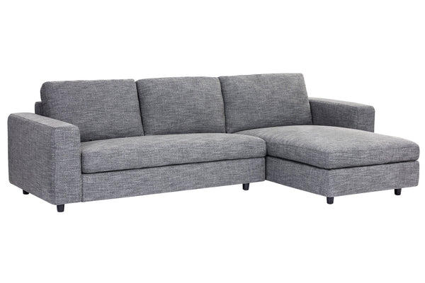Sunpan Ethan Sofa Chaise - Stylish Comfort with Clean Lines and Black Solid Wood Legs for Modern Spaces Right Arm Facing - 110.5W x 64D x 31H