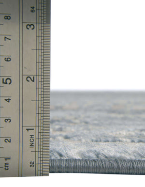 Unique Loom Aberdeen Derbyshire Machine Made Medallion Rug Light Blue, Gray 4' 1" x 6' 1"