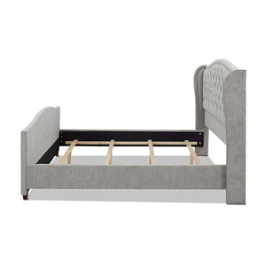 English Elm Jennifer Taylor Home - Marcella Upholstered King Bed Set - Silver Grey Comfort With Stylish Nailhead Accents & Durable Design B2719P238222