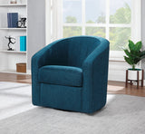 OSP Home Furnishings Danica Swivel Chair Azure