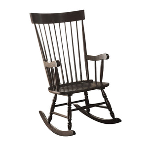 English Elm Arlo Classic Black Rocking Chair – Spindle Back, Turned Legs, Durable Rubberwood Seat, 220 lb Capacity B2726P288025