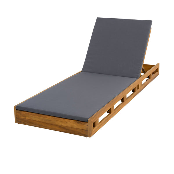 English Elm Christopher Knight Home® - Lounge Chaise Set - Elegant Acacia Wood With Water-Resistant Cushions For Ultimate Outdoor Comfort N770P272405T_N770P253018G