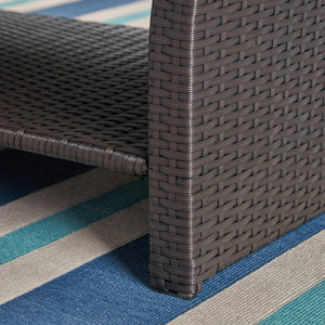 English Elm Christopher Knight Home® - ST LUCIA TABLE Stylish Brown Rattan Console Table 40.5"x21.75" Slim Design Durable Outdoor/Indoor Accent Piece 54678.00BRN