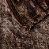 Beautyrest Heated Duke Glam/Luxury Faux Fur Heated Throw BR50-0752 Brown