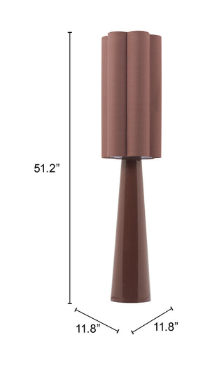 Zuo Modern Violet Floor Lamp In Brown - Modern Design, High-quality Pvc & Steel, Chic Addition For Any Room Brown Pvc,Steel 56176-zuo-modern