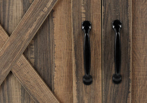 English Elm Tv Stand 60 Inch Rustic Farmhouse Console with Sliding Barn Doors, Ample Storage, Cable Management Brown 64 L x 20 W x 6 H B2710P219115