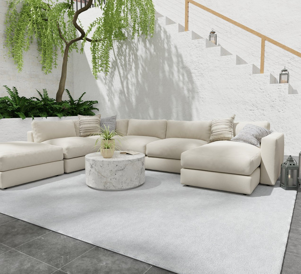 Feizy Rugs Finley Handcrafted Modern Pet Low Pile Rug With Calming Monochromatic Design For Minimalist Spaces White Pet T28t6046ivy000p00