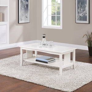 OSP Home Furnishings Sierra Coffee Table White Finish