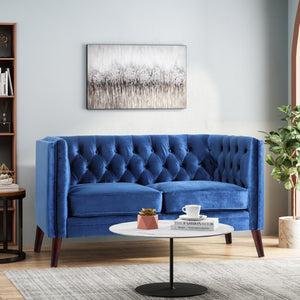 Christopher Knight Home® - Noble House - Holasek Contemporary Velvet Upholstered Tufted Loveseat