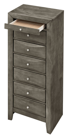 English Elm Marilla G1505-LC Lingerie Chest Gray — 7-Drawer Felt-Lined Top, Dovetail Drawers, Solid Veneer Craftsmanship B078107815