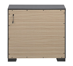English Elm Milan Contemporary Wood Nightstand with Built in Led Lighting and Wave Sensor Control Wenge B078P497943
