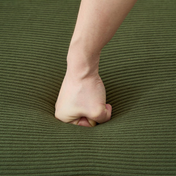 English Elm Folding Sofa Bed Corduroy Convertible 78.5" 3-Seater to Bed No-Assembly Foam Spring Comfort Green W2915P343897