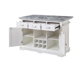 English Elm Steve Silver - Zermatt - Kitchen Island - White