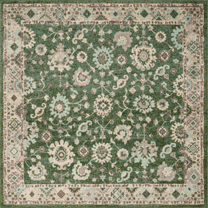 Unique Loom Penrose Krystle Machine Made Floral Rug Green, Beige/Ivory/Light Blue 8' 0" x 8' 0"