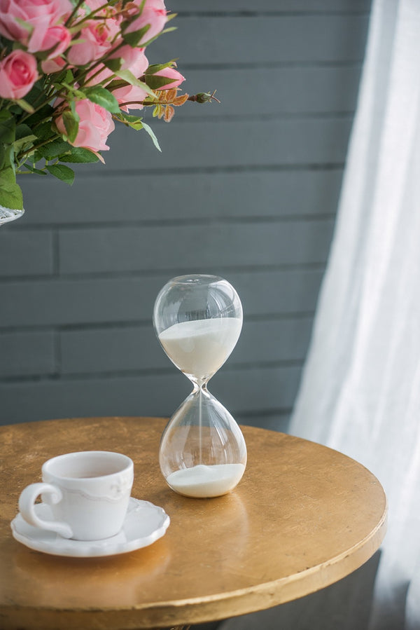 English Elm Set Of 2 Ferdinand 30-Minute Hourglasses - Elegant White Sand Timers For Modern Home Décor W2078P278063-GIGA