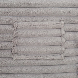 English Elm Traditional Oversized 72" Velour Memory Foam Bean Bag Lounger Sofa Chair — Plush Family Round Seat, Light Gray B011P206739