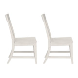 English Elm Wallace & Bay - Wallace & Bay  Haidel White Slat Back Dining Chairs, Set Of 2