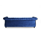 Christopher Knight Home® - Noble House - - Classic 3-Seater Velvet Sofa In Navy Blue, Offering Timeless Elegance And Luxurious Comfort For Your Living Space, Featuring Plush Upholstery For Ultimate Relaxation And Stylish Entertaining