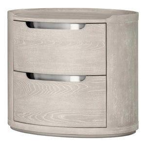 English Elm Modern Matte Two-drawer Nightstand with Dovetail Joints and Felt-lined Storage Light Gray B2741P431070