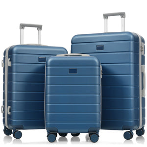 English Elm Premium Abs Hardshell 3 Piece Suitcase Set with Tsa Locks and Spinner Wheels Blue N726P296022C