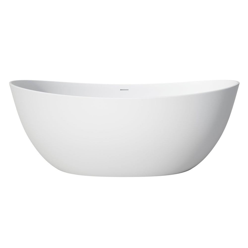 English Elm 65 Inch Freestanding Soaking Tub Eco Stone Resin Matte Spa Basin Modern Bath T3785P353968