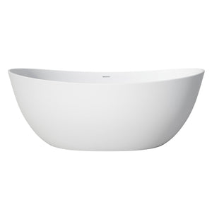 English Elm 65 Inch Freestanding Soaking Tub Eco Stone Resin Matte Spa Basin Modern Bath T3785P353968