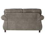 English Elm Leinster Faux Leather Upholstered Nailhead Sofa and Loveseat Set