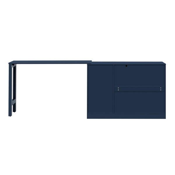 English Elm U_style Extendable Wooden Sideboard with 3 Drawers and 2 Doors for Entryway Living Room N711P334768V