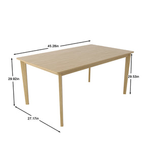 English Elm Rectangular Scandinavian dining table - versatile modern multifunction desk for home, office & dining room Natural Wood W395P316335
