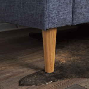 English Elm Christopher Knight Home® - CLUB Modern Fabric Club Chair with Plush Polyester Upholstery and Rubber Wood Legs for Living Room Comfort Dark Blue 31.5 L x 28.5 W x 18.75 H 61237.00DBL