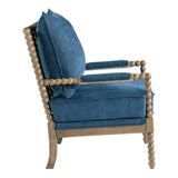 OSP Home Furnishings Fletcher Spindle Chair Navy