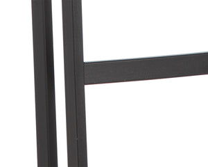 Sunpan Webber Industrial Chic Barstools - Set of 2 with Tufted Faux Leather and Exposed Steel Frame Bravo Cognac