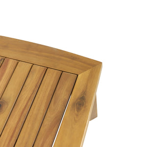 English Elm Christopher Knight Home® - 2 Person Acacia Wood Patio Seating Set with Curved Back Loveseat, Teak Finish, White Cushions, Coffee Table 70334.00WHI_70336.00