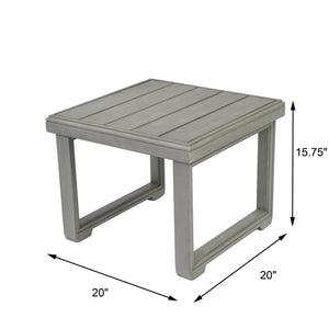 English Elm Christopher Knight Home® - WESTCHESTER Acacia Wood Outdoor Coffee Table with Rustic Slat Top and Durable Sled Legs, 38.5"W LIGHT GREY 23.5 L x 23 W x 7.75 H N776P301045G