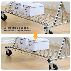 English Elm Clothes Rolling Garment Rack 600lb Capacity Collapsible Heavy Duty Frame with Locking Casters W1903P172820