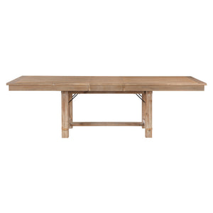 English Elm Light Oak Acacia Veneer Extendable Dining Table Seats 8 with Self Storing Leaf B011P284418