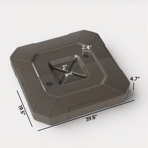 English Elm Cantilever Umbrella Weight Plates Fillable Hdpe Ballast for Outdoor Cross Base Stability Brown T3971P454819