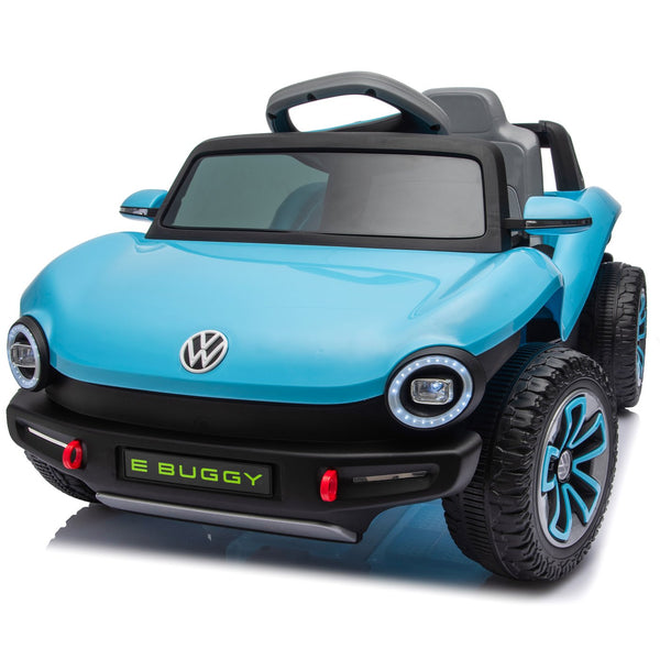 English Elm 12v Licensed Volkswagen Beetle Ride on Car with Remote Control and Suspension for Kids Blue W1578P418192