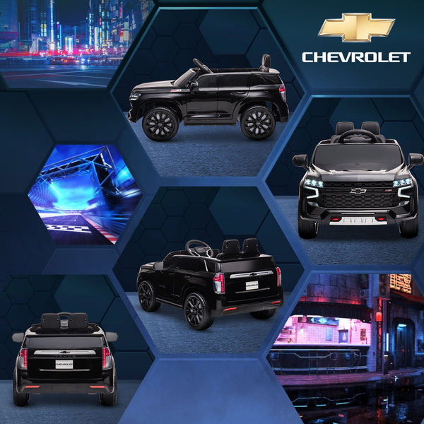 English Elm Aosom Licensed Chevrolet Tahoe 12v Kids Electric Ride on Suv with Remote Control W2225P200612