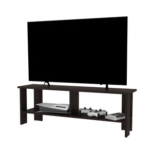 English Elm Cope Modern TV Stand with Open Storage for TVs up to 65" — Stained Walnut, Minimalist Media Console B128P287513