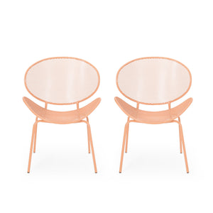 English Elm Christopher Knight Home® - ELBA Modern Iron Dining Chair with Slim Profile and Comfortable Seat — Durable, Stylish Accent Seating Orange 65203.00ORG